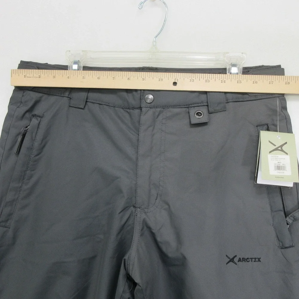 Arctix Men's Essentials Insulated Snow Pants Medium Charcoal Gray Ski New DEFECT